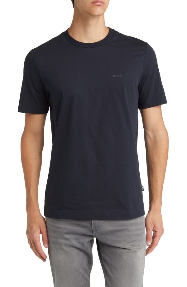 ボス メンズ トップス Tシャツ BOSS Thompson Solid T-Shirt Dark Blue ブルー