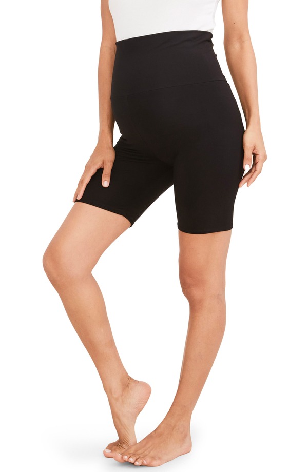 ハッチ レディース ボトムス 二分の一ズボン下・さる股引き 遊撃手ズボン下 マタニティ HATCH The Ultimate Over the Bump Maternity Bike Shorts Black 黒いこと パンツ-レディースファッション-ボトムス