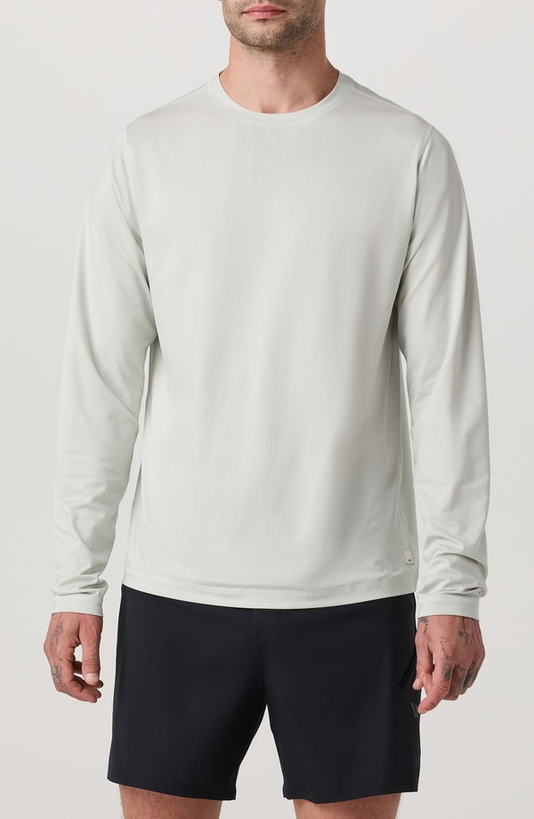 ビュオーリ メンズ トップス Tシャツ Vuori Long Sleeve Tradewind Performance Tee 2.0 Mineral Heather ヘザー