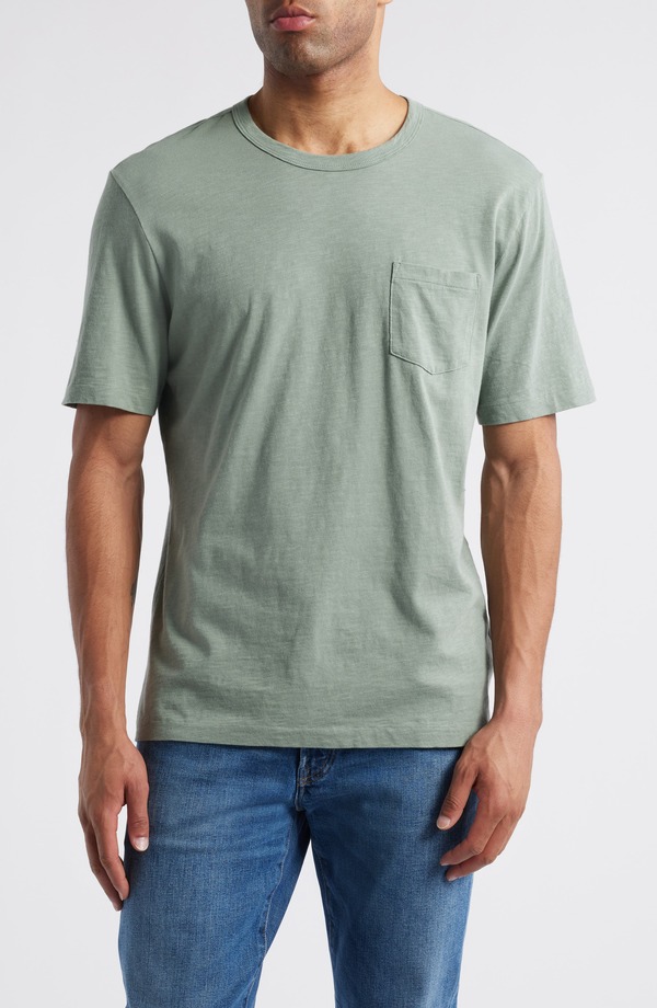 ファレティ メンズ トップス Tシャツ Faherty Sunwashed Pocket-Shirt Sage Creek セージ