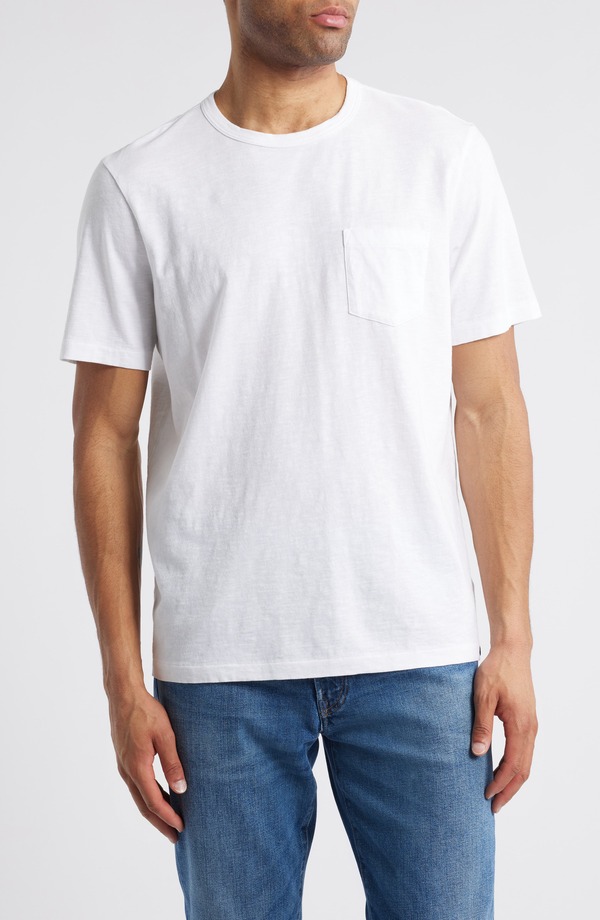 ファレティ メンズ トップス Tシャツ Faherty Sunwashed Pocket-Shirt White ホワイト 15,606円