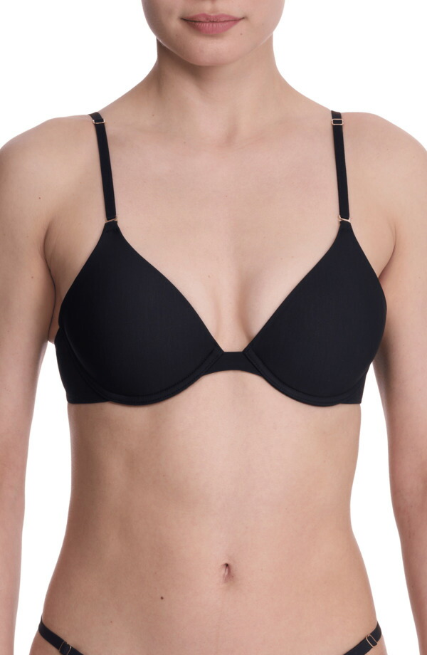 ナトリ レディース トップス Tシャツ Natori Verge Convertible Plunge T-Shirt Bra Black ブラック