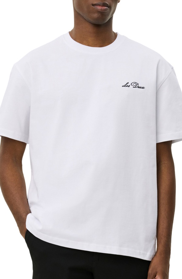 レ ドゥ メンズ トップス Tシャツ コットン グラフィック Les Deux Organicotton Graphic T-Shirt White/ Black ホワイト 16,045円