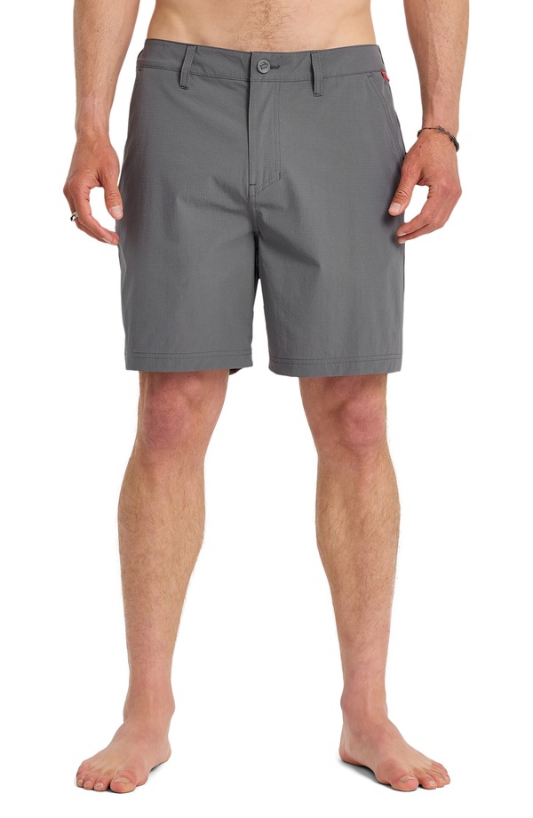 クイックシルバー メンズ ボトムス ハーフパンツ・ショーツ ショートパンツ Quiksilver Transit 19 Hybrid Shorts Iron Gate