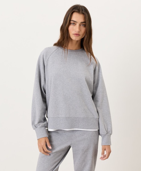 パクト レディース アウター パーカー・スウェット ニット Pact CloudKnit Raglan Crew Heather Grey グレー