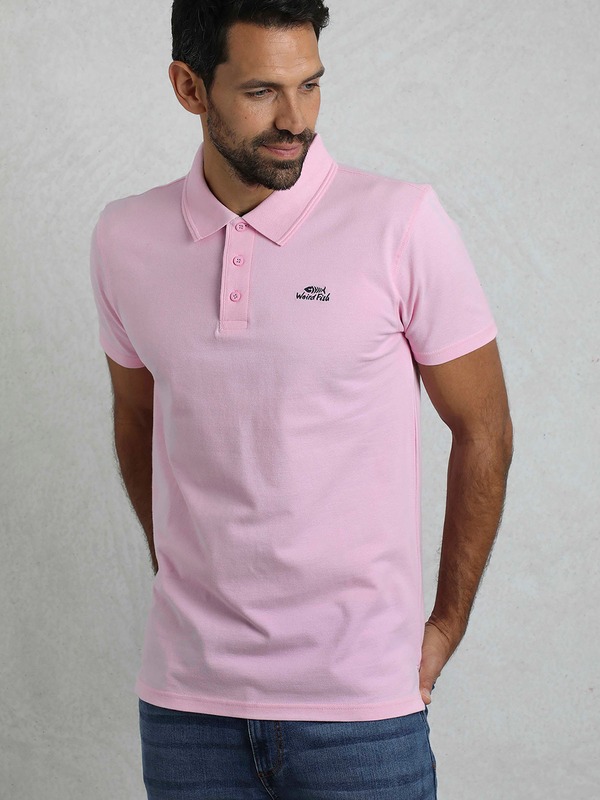 ウィアードフィッシュ メンズ トップス ポロシャツ Weird Fish Miles Pique Polo Pink ピンク｜ReVida 店