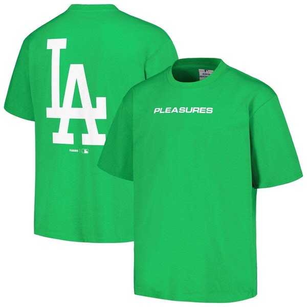 プレジャーズ メンズ トップス Tシャツ Men PLEASURES Green Los Angeles Dodgers Ballpark T-Shirt Green グリーン
