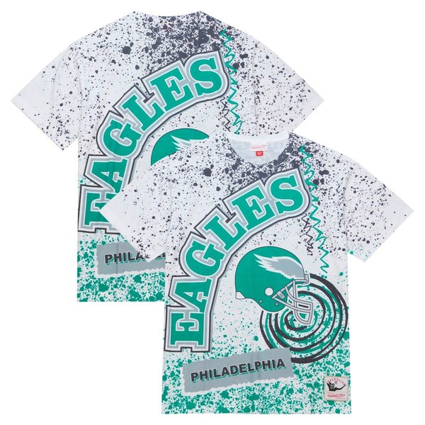 ミッチェル\u0026ネス メンズ トップス Tシャツ プリントール Men Mitchell \u0026 Ness White Philadelphia Eagles Big \u0026 Tallover Print-Shirt White ホワイト