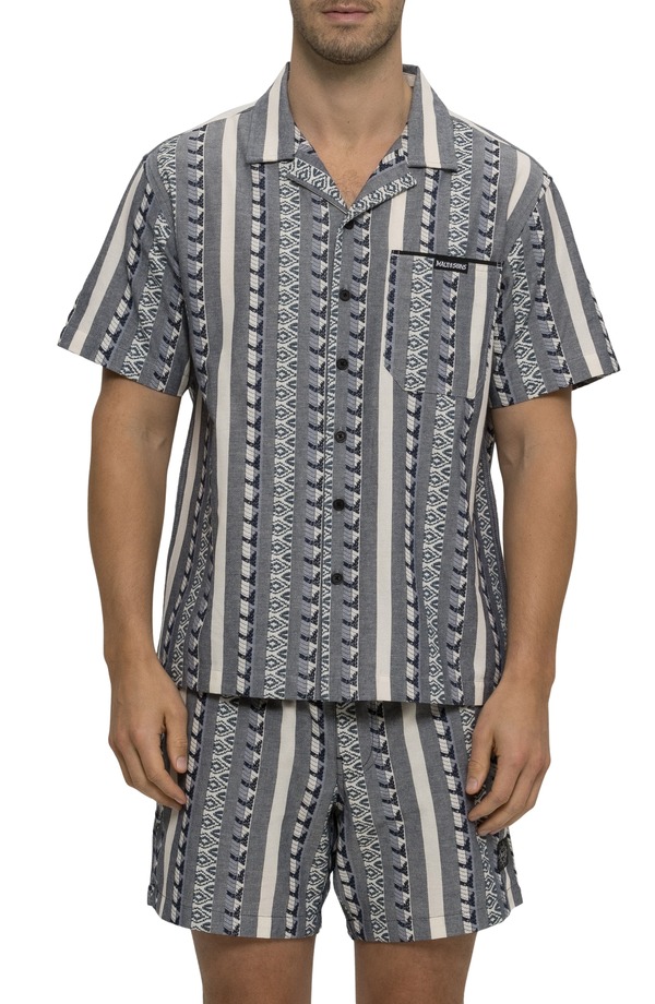 マウイアンドサン メンズ トップス シャツ Maui & Sons Dobby Fin Camp Shirt Slate スレート