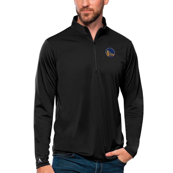 アンティグア メンズ アウター 上衣・上衣 Men\u0027s Antigua Black Golden State Warriors Tribute Quarter-Zipullover Top Black 黒いこと