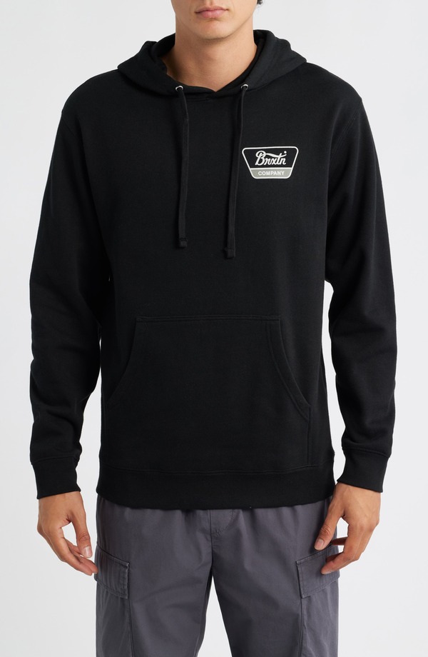 ブリクストン メンズ アウター パーカー・スウェット Brixton Linwood Hoodie Black/ Mallard Green/ Whitecap ブラック