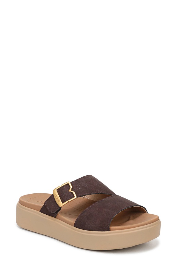 ドクター・ショール レディース シューズ サンダル Dr. Scholl's Madison Cloud Slide Sandal Dark Brown ブラウン｜ReVida 店