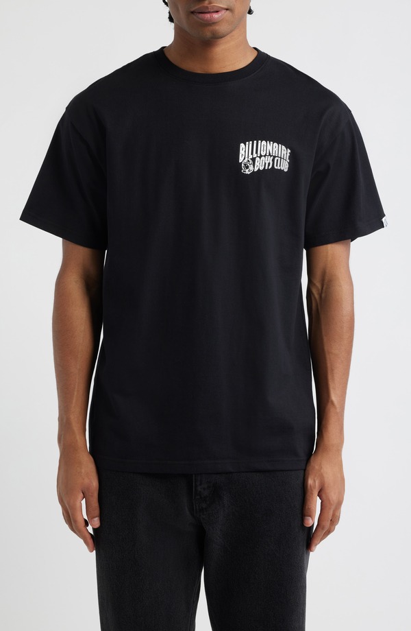 ビリオネアボーイズクラブ メンズ トップス Tシャツ ロゴ グラフィック Billionaire Boys Club Curve Logo Short Sleeve Graphic T-Shirt Black ブラック