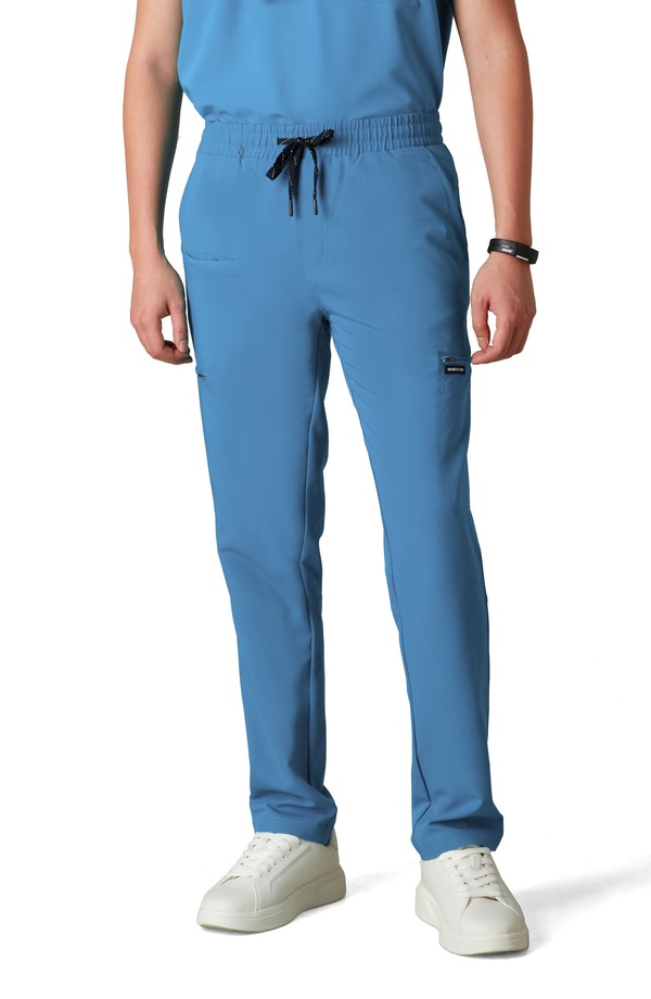 メンバーズオンリー メンズ ボトムス カジュアルパンツ Members Only Hampton Open Bottom Scrub Pants Ceil Blue ブルー