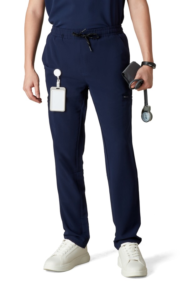 メンバーズオンリー メンズ ボトムス カジュアルパンツ Members Only Hampton Open Bottom Scrub Pants Navy ネイビー