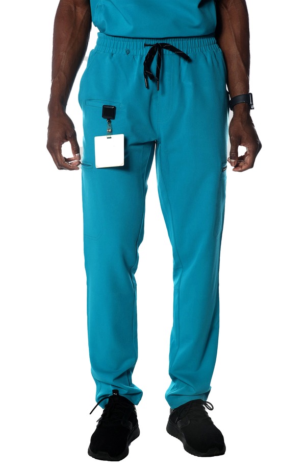 メンバーズオンリー メンズ ボトムス カジュアルパンツ Members Only Hampton Open Bottom Scrub Pants Teal ティール