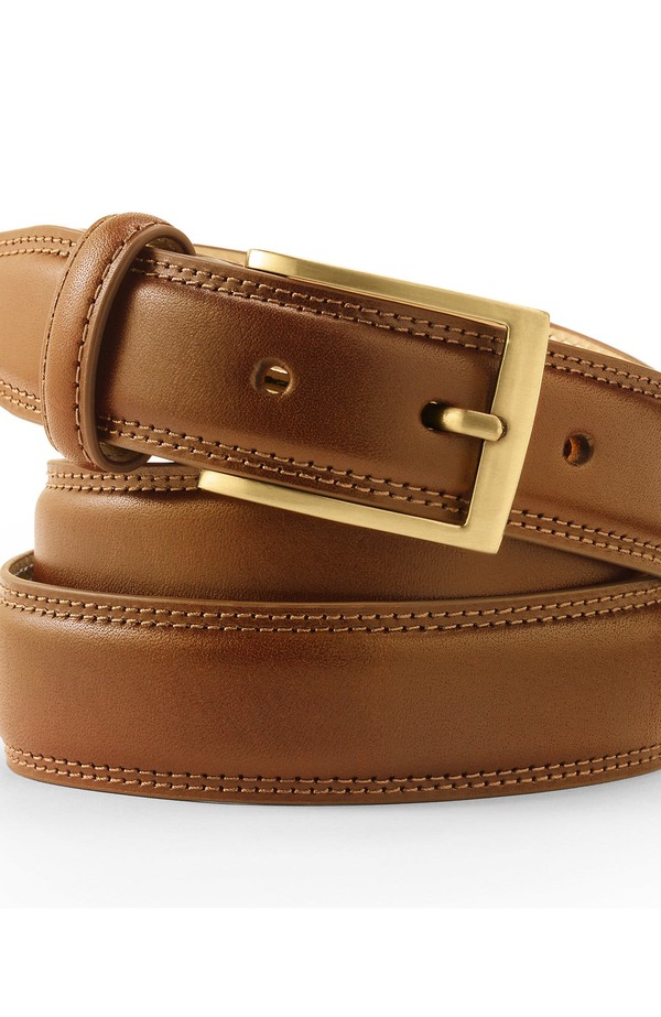 ランズ挙げ句の果て メンズ 付属品 胴締め なめし革 Lands\u0027 End Glove Leather Belt Chestnut
