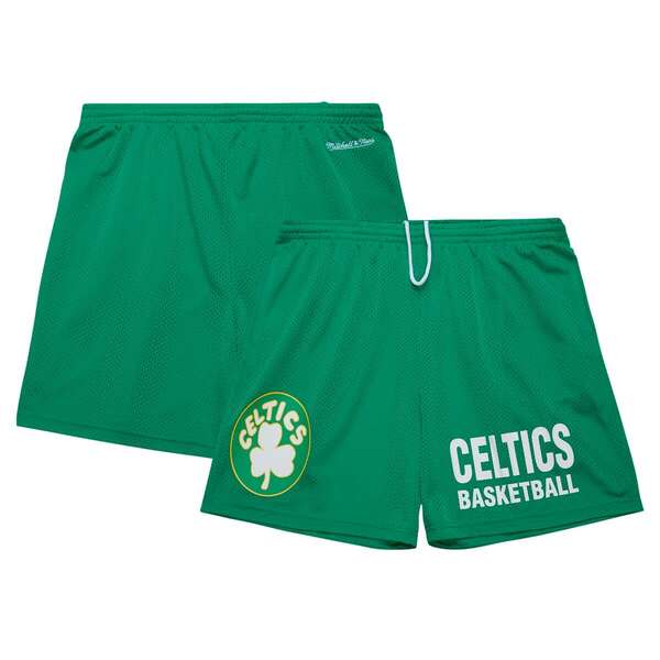 ミッチェル&ネス メンズ ボトムス ハーフパンツ・ショーツ メッシュ ショートパンツ Men's Mitchell & Ness Kelly Green Boston Celtics Hardwood Classics Gameday Meshorts Kelly Green グリーン｜ReVida 店