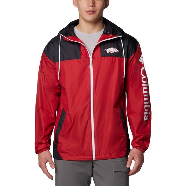 コロンビア メンズ アウター 上衣・上衣 パーカー Men\u0027s Columbia Cardinal Arkansas Razorbacks Flash Challenger II Omni-Shade Full-Zip Hoodie Windbreaker Jacket Cardinal