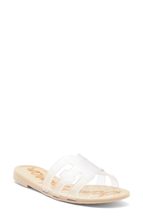 サムエデルマン レディース シューズ サンダル Sam Edelman Bay Jelly Slide Sandal Clear/ Sand 真砂