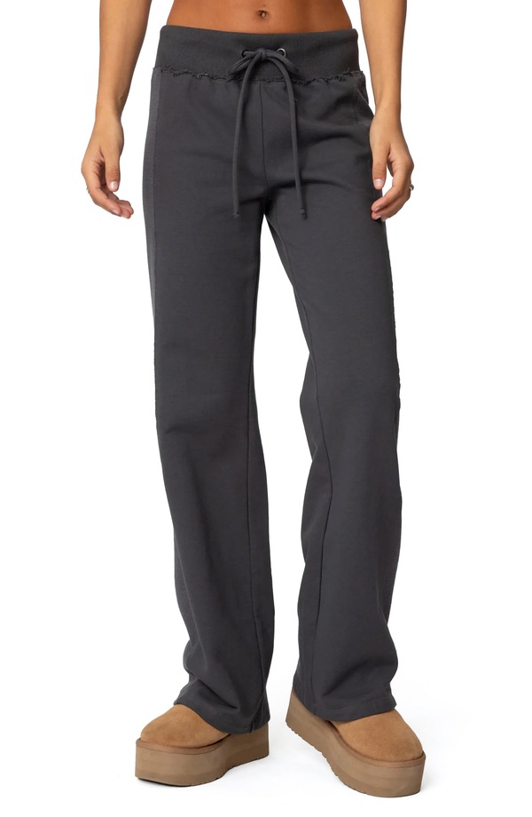 アディクテッド レディース ボトムス カジュアルパンツ スウェットパンツ EDIKTED Chandler Sweatpants Gray グレー