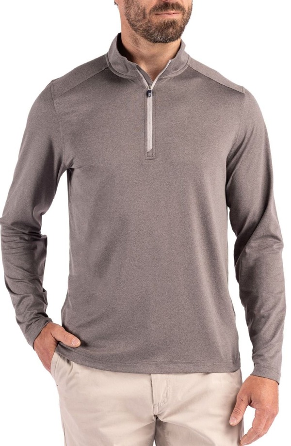 カッターアンドバック メンズ アウター パーカー・スウェット ハーフジップ Cutter & Buck Coastlinepicomfort Half Ziperformance Pullover Elemental Grey グレー｜ReVida 店