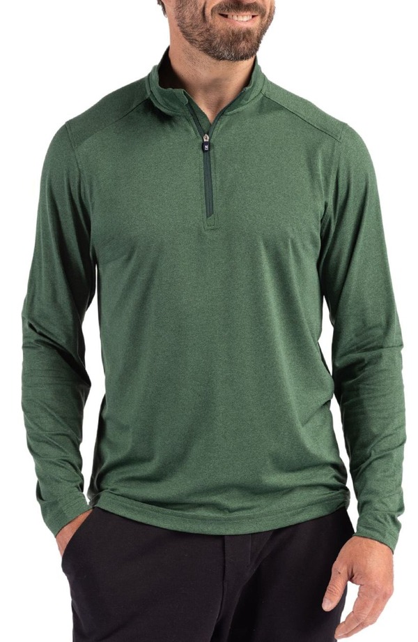 カッターアンドバック メンズ アウター パーカー・スウェット ハーフジップ Cutter & Buck Coastlinepicomfort Half Ziperformance Pullover Hunter