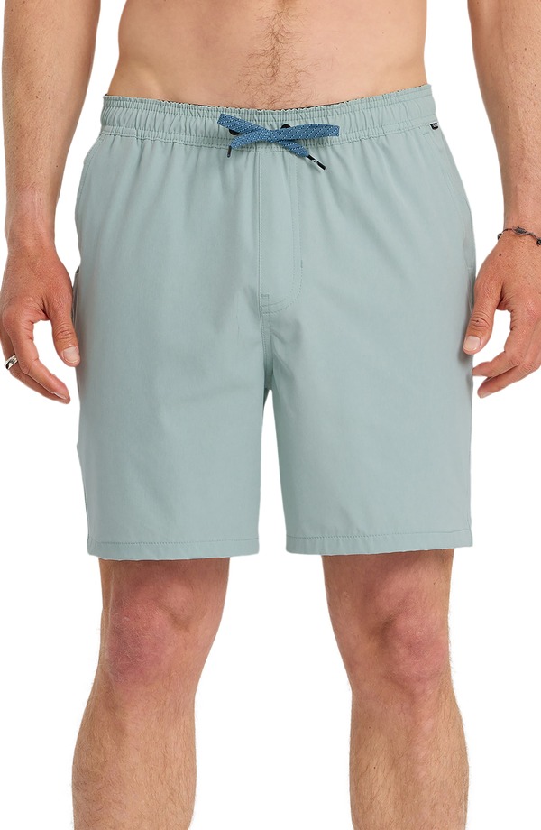 クイックシルバー メンズ ボトムス ハーフパンツ・ショーツ ショートパンツ Quiksilver Taxer Heather Amphibian Shorts Blue Haze ブルー