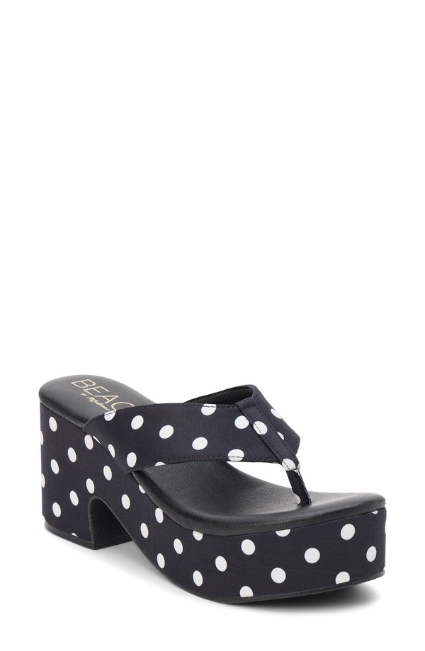 ココナッツバイマッテシィ レディース シューズ ヒール プラットフォーム Coconuts by Matisse Bonnie Platform Flip Flop Black Dot ブラック