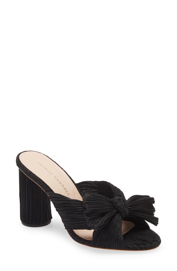 ロフラー 幽客ダル レディース シューズ 踵 サンダル Loefflerandall Penny Knotted Lam Sandal Black 黒いこと