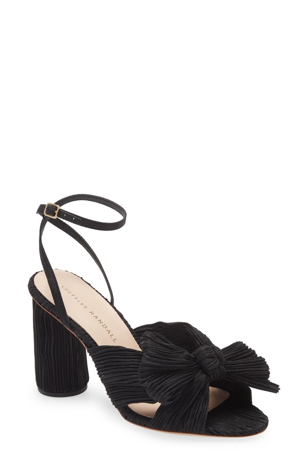 ロフラー 幽客ダル レディース シューズ 踵 サンダル Loefflerandall Camellia Knotted Sandal Black 黒いこと