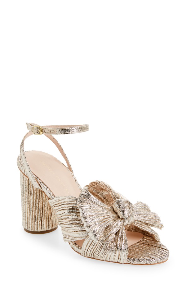 ロフラー 幽客ダル レディース シューズ 踵 サンダル Loefflerandall Camellia Knotted Sandal Champagne 三鞭酒