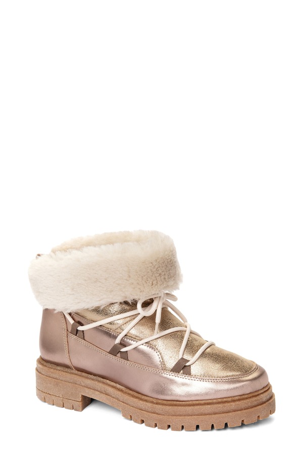 ペネロペシルバーズ レディース シューズ ブーツ・レインブーツ トール Penelope Chilverstornoway Genuine Shearling Lining Metallic Boot Gold ゴールド
