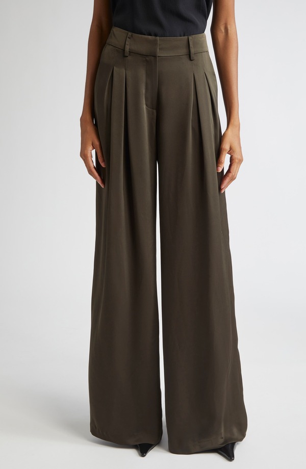 レイミー ブルック レディース ボトムス レギンス プリーツ パンツ Ramy Brook Oscar Pleated Pants Deep Olive オリーブ