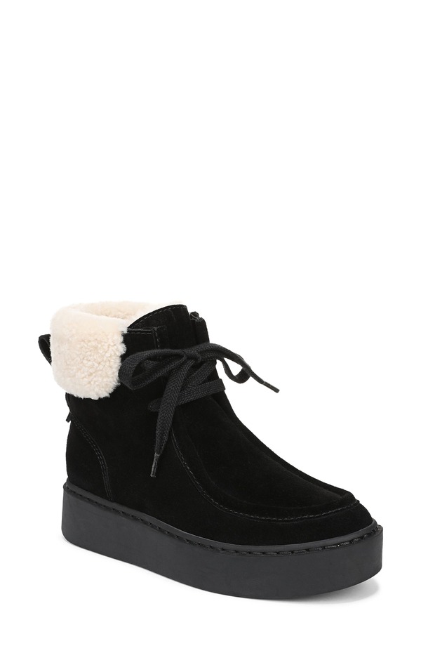 フェイバリット ドーター レディース シューズ ブーツ・レインブーツ プラットフォーム Favorite Daughter Sunny Genuine Shearling Lined Platform Bootie Black ブラック