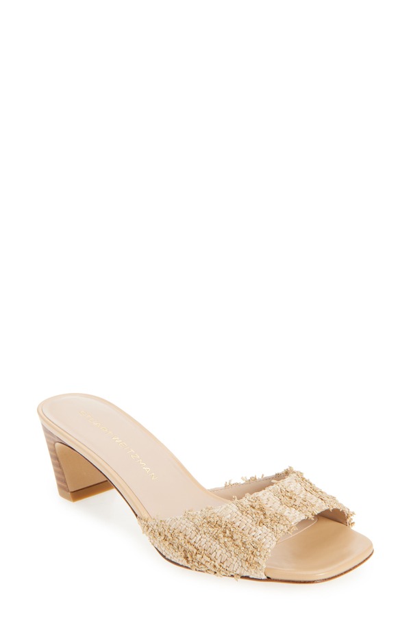スチュアート ワイツマン レディース シューズ ヒール サンダル Stuart Weitzman Stassi 50 Slide Sandal New Camel キャメル｜ReVida 店