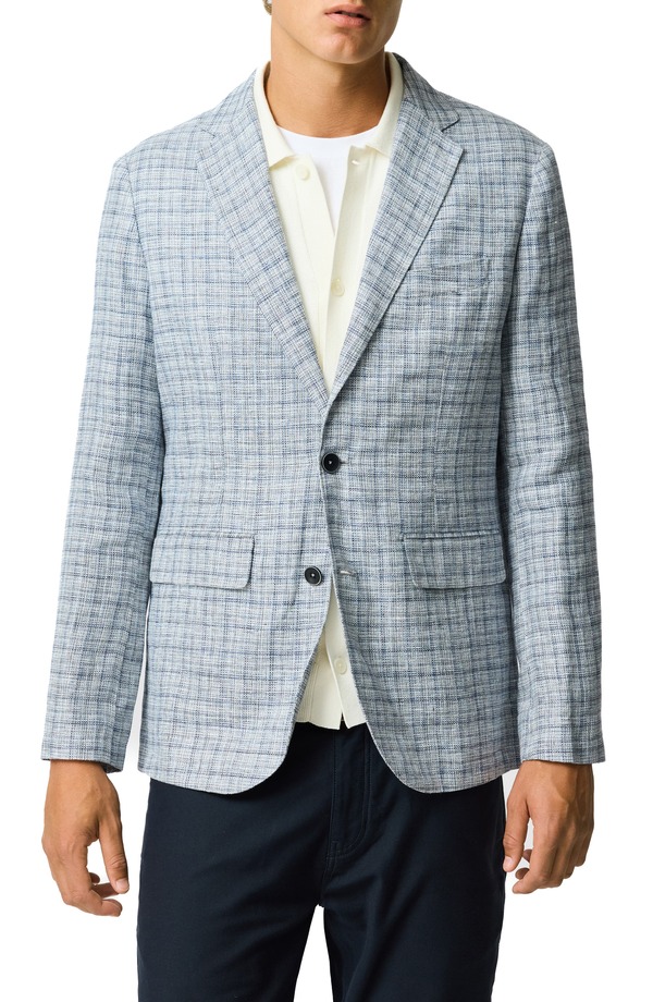 ロッドアンドグン メンズ アウター ジャケット・ブルゾン コート リネン Rodd & Gunn Charterhouse Sports Fit Plaid Linen Sport Coat Indigo インディゴ
