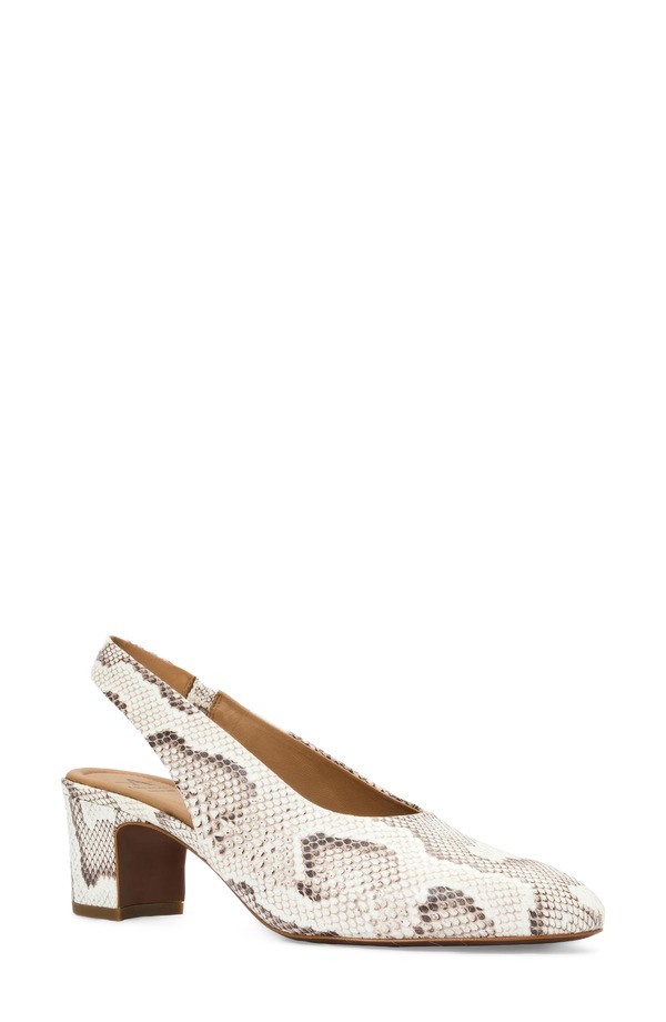 アクアタリア レディース シューズ 踵 Aquatalia Trevi Slingback Pump Snake Leather