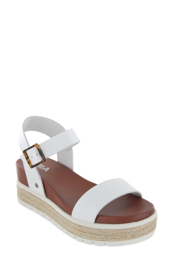 ミア レディース シューズ サンダル プラットホーム MIA Kiera Espadrille Platform Sandal White 白いこと