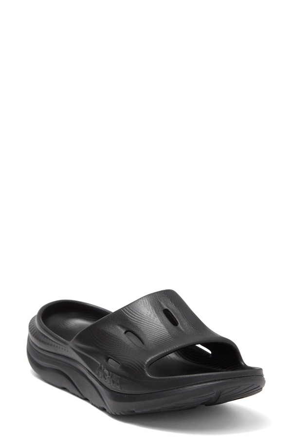 ホカオネオネ レディース シューズ サンダル HOKA Gender Inclusive Ora Recovery Slide 3 Sandal Black/ Black 黒いこと