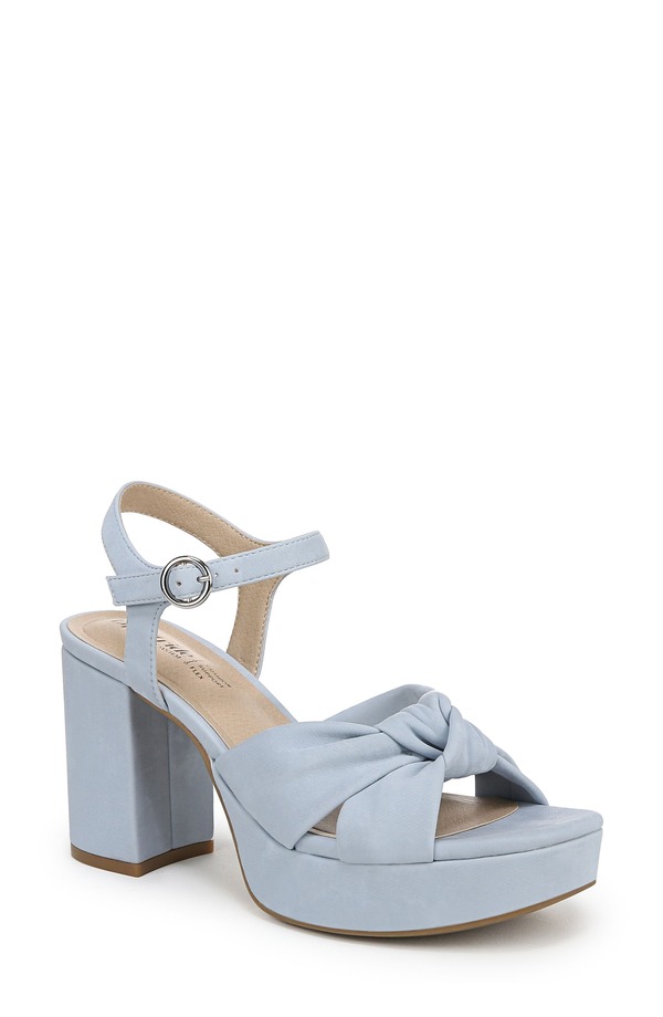 ライフストライド レディース シューズ ヒール プラットフォーム サンダル アンクル LifeStride August Ankle Straplatform Sandal Blue ブルー|ReVida 店