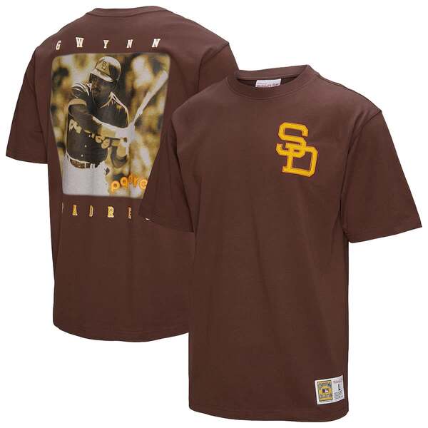 ミッチェル&ネス メンズ トップス Tシャツ ヴィンテージ ロゴ Men's Mitchell & Ness Tony Gwynn Brown San Diego Padres Legends Collection Vintage Logo T-Shirt Brown ブラウン|ReVida 店