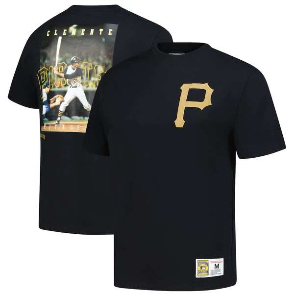 ミッチェル&ネス メンズ トップス Tシャツ ヴィンテージ ロゴ Men's Mitchell & Ness Roberto Clemente Black Pittsburgh Pirates Legends Collection Vintage Logo T-Shirt Black ブラック|ReVida 店