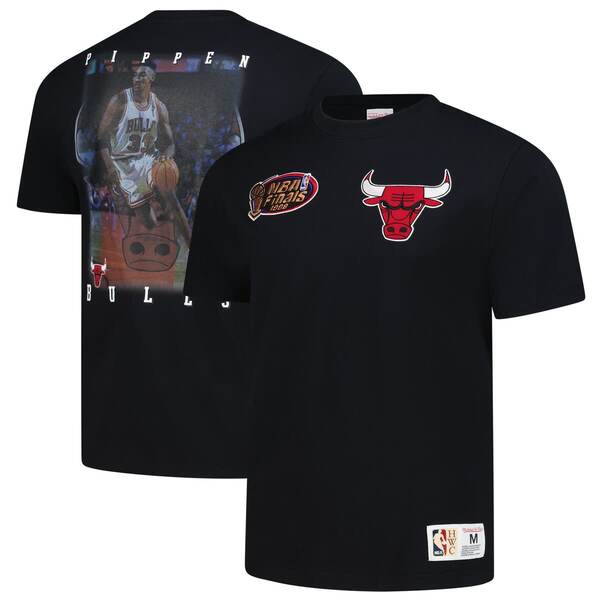 ミッチェル&ネス メンズ トップス Tシャツ Men'sMitchell & Nesscottie Pippen Black Chicago Bulls Hardwood Classics NBA Legends T-Shirt Black ブラック