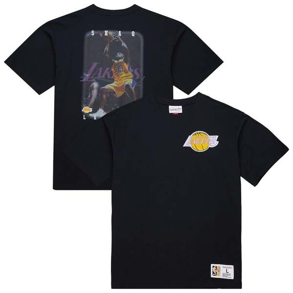 ミッチェル&ネス メンズ トップス Tシャツ Men'sMitchell & Nesshaquille O'Neal Black Los Angeles Lakers Hardwood Classics NBA Legends T-Shirt Black ブラック|ReVida 店