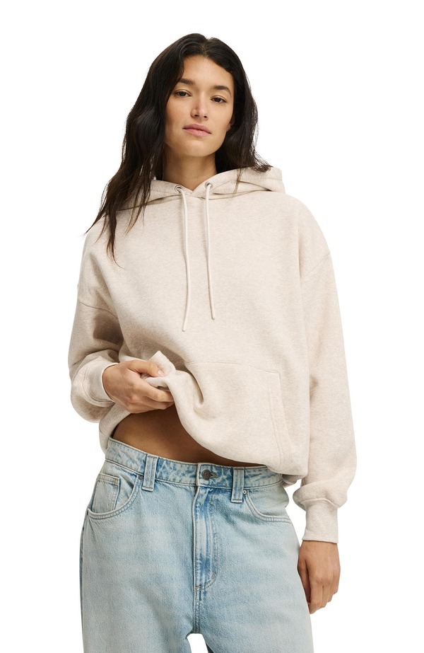 コットンオン レディース アウター パーカー・スウェット Cotton Women's Premium Oversized Hoodie Oatmeal Marle オートミール