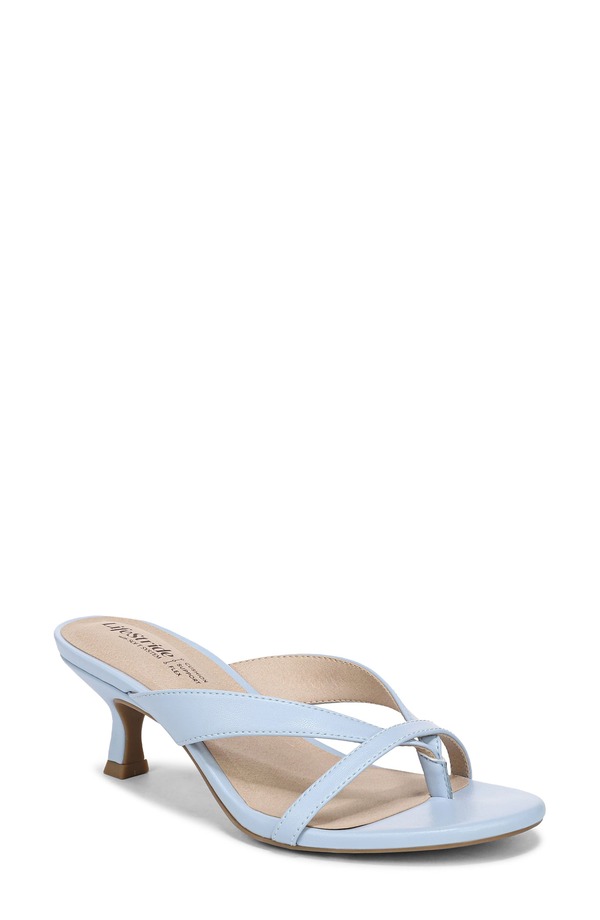 ライフストライド レディース シューズ ヒール LifeStride Navine Kitten Heel Flip Flop Ice Blue ブルー｜ReVida 店 15,736円