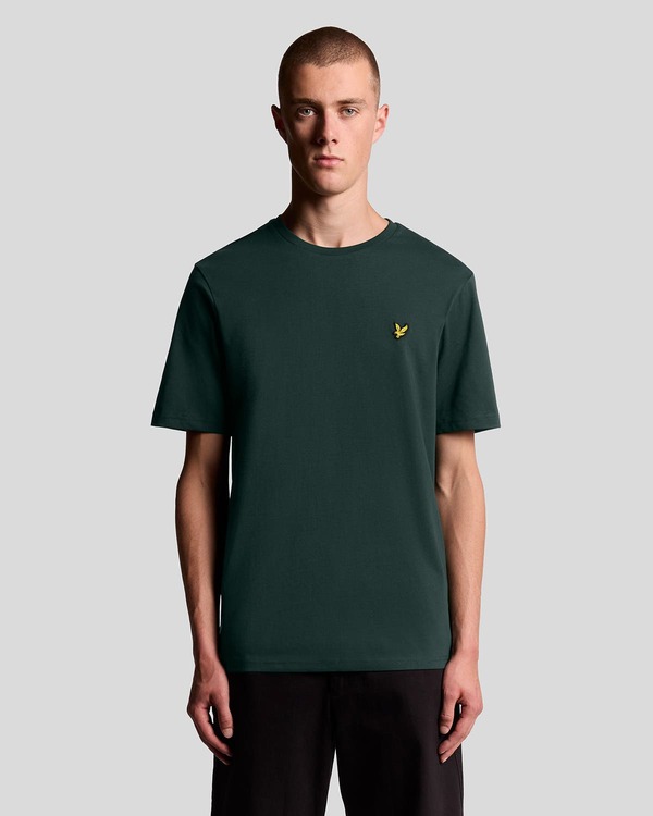 ライルアンドスコット メンズ トップス プルオーバー 労働者の一団のど首 Lyle \u0026 Scott Crew Neck Short Sleeve T-Shirt Dark Green 緑であること