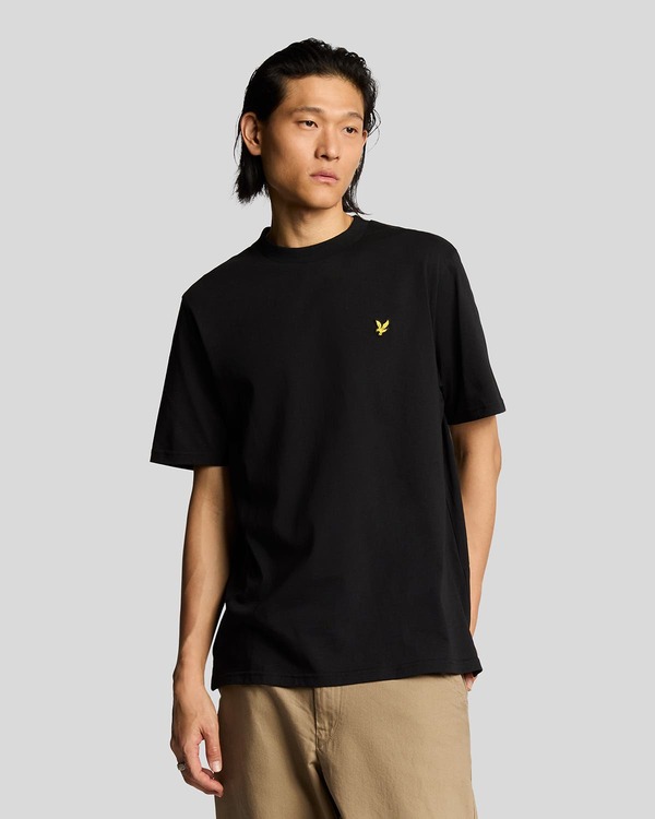 ライルアンドスコット メンズ トップス プルオーバー Lyle \u0026 Scott Oversized T-Shirt Jet Black 黒いこと