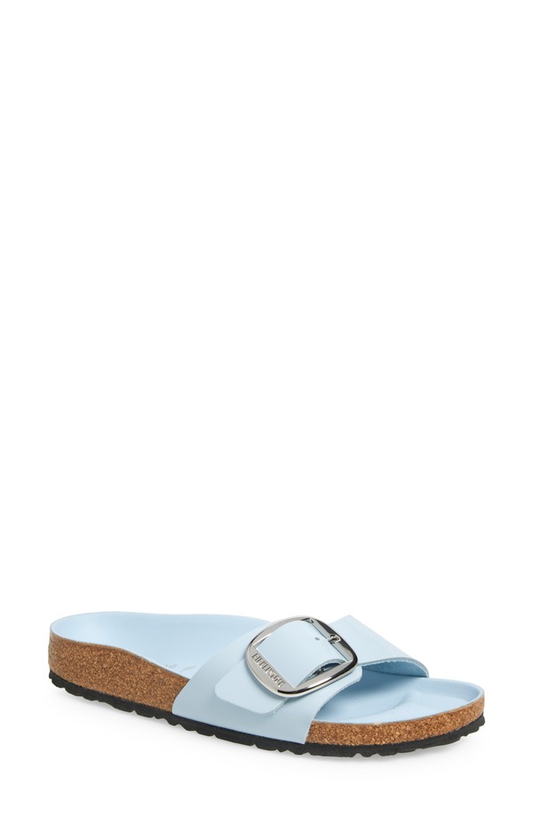 ビルケンシュトック レディース シューズ サンダル Birkenstock Madrid Big Buckle Slide Sandal Baby Blue 青み